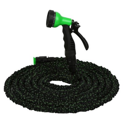 Flexibler Gartenschlauch MAGIC FleXx, 10 > 30 Meter, carbon/green, inkl. 8 in 1 Dse mit Feststellfunktion