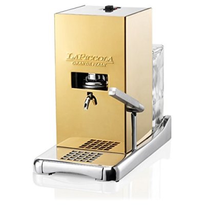 La Piccola Espresso Maschine fr E.S.E. Pads (Style Gold), 500 Watt, 18 Bar, klein und fein