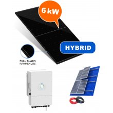6.000 Watt Design Hybrid Solaranlage, Full Black...